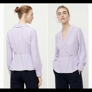 J Crew Drapey Faux Wrap Blouse